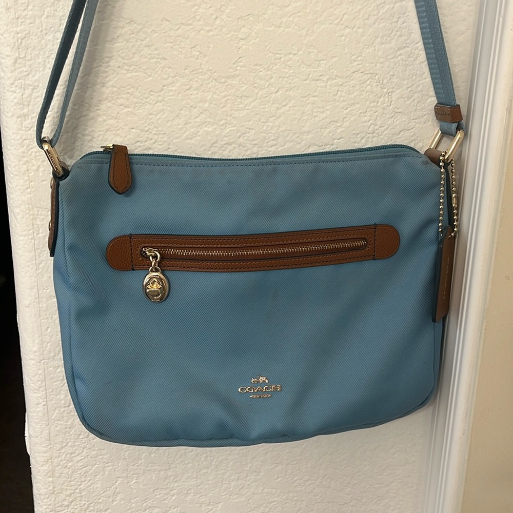 Blue Coach Canvas Bag